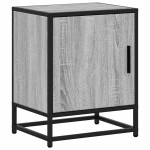 vidaXL Noptiere 2 buc Gri Sonoma 40x31x50 cm lemn prelucrat și metal