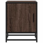 vidaXL Noptiera din stejar maro 40x31x50 cm lemn prelucrat si metal