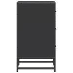 vidaXL Noptiera neagra 40x34,5x60 cm lemn prelucrat si metal