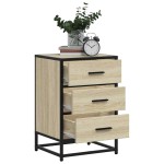 vidaXL Noptiera din stejar Sonoma 40x34,5x60cm lemn prelucrat si metal