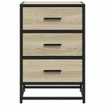 vidaXL Noptiera din stejar Sonoma 40x34,5x60cm lemn prelucrat si metal