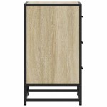 vidaXL Noptiera din stejar Sonoma 40x34,5x60cm lemn prelucrat si metal