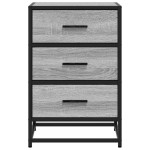 vidaXL Noptiera gri Sonoma 40x34,5x60 cm lemn prelucrat si metal