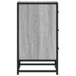 vidaXL Noptiera gri Sonoma 40x34,5x60 cm lemn prelucrat si metal