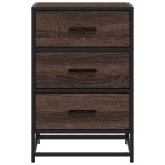 vidaXL Noptiera stejar maro 40x34,5x60 cm lemn prelucrat si metal