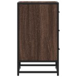 vidaXL Noptiera stejar maro 40x34,5x60 cm lemn prelucrat si metal