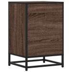 vidaXL Noptiera stejar maro 40x34,5x60 cm lemn prelucrat si metal
