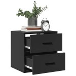 vidaXL Noptieră de perete, negru, 40x31x39,5 cm vidaXL Noptieră de perete, negru, 40x31x39,5 cm