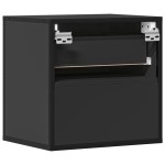 vidaXL Noptieră de perete, negru, 40x31x39,5 cm vidaXL Noptieră de perete, negru, 40x31x39,5 cm