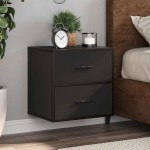 vidaXL Noptiere de perete, 2 buc., negru, 40x31x39,5 cm