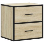 vidaXL Noptieră de perete, stejar sonoma, 40x31x39,5 cm vidaXL Noptieră de perete, stejar sonoma, 40x31x39,5 cm