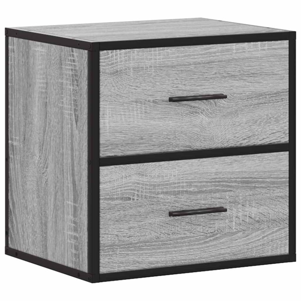 vidaXL Noptieră montată pe perete gri Sonoma 40x31x39,5 cm