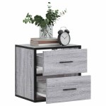 vidaXL Noptieră montată pe perete gri Sonoma 40x31x39,5 cm