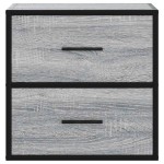 vidaXL Noptieră montată pe perete gri Sonoma 40x31x39,5 cm