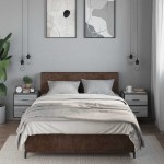 vidaXL Noptiere de perete, 2 buc., sonoma gri, 40x31x39,5 cm