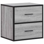 vidaXL Noptiere de perete, 2 buc., sonoma gri, 40x31x39,5 cm