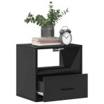 vidaXL Noptieră de perete, negru, 40x31x39,5 cm vidaXL Noptieră de perete, negru, 40x31x39,5 cm