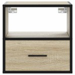 vidaXL Noptiere de perete, 2 buc., stejar sonoma, 40x31x39,5 cm