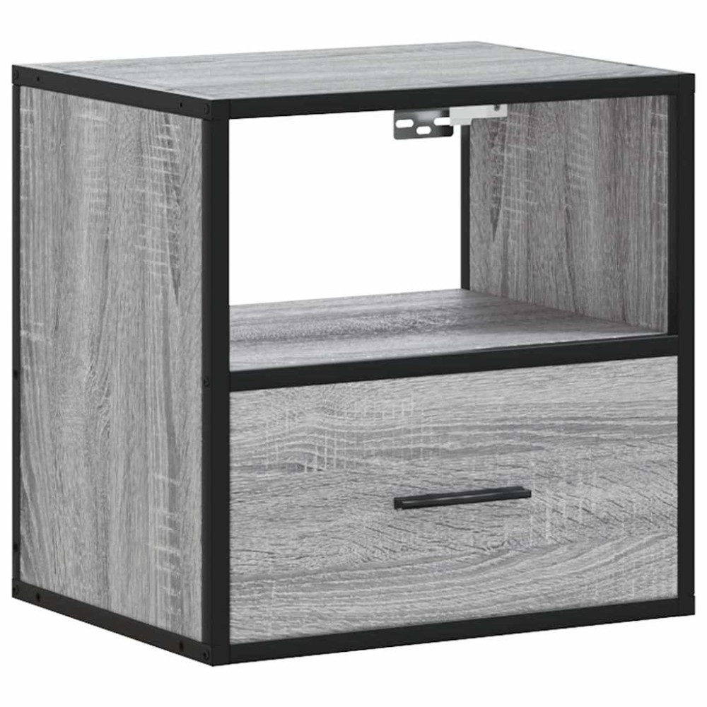 vidaXL Noptieră montată pe perete gri Sonoma 40x31x39,5 cm