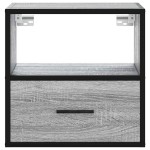 vidaXL Noptieră montată pe perete gri Sonoma 40x31x39,5 cm