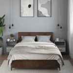 vidaXL Noptiere de perete, 2 buc., sonoma gri, 40x31x39,5 cm