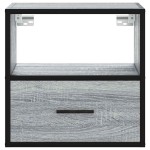 vidaXL Noptiere de perete, 2 buc., sonoma gri, 40x31x39,5 cm