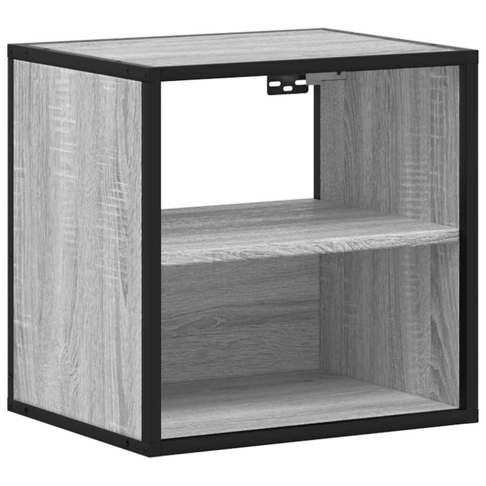 vidaXL Noptieră montată pe perete gri Sonoma 40x31x39,5 cm