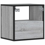 vidaXL Noptieră montată pe perete gri Sonoma 40x31x39,5 cm