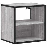 vidaXL Noptiere de perete, 2 buc., sonoma gri, 40x31x39,5 cm