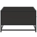 vidaXL Măsuță de cafea, negru, 90x57x35 cm, lemn prelucrat și metal