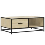 vidaXL Măsuță cafea stejar sonoma 90x57x35 cm lemn prelucrat și metal vidaXL Măsuță cafea stejar sonoma 90x57x35 cm lemn prelucrat și metal