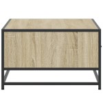 vidaXL Măsuță cafea stejar sonoma 90x57x35 cm lemn prelucrat și metal vidaXL Măsuță cafea stejar sonoma 90x57x35 cm lemn prelucrat și metal