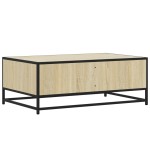 vidaXL Măsuță cafea stejar sonoma 90x57x35 cm lemn prelucrat și metal vidaXL Măsuță cafea stejar sonoma 90x57x35 cm lemn prelucrat și metal