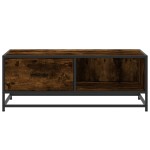 vidaXL Măsuță de cafea stejar fumuriu 90x57x35cm lemn prelucrat/metal vidaXL Măsuță de cafea stejar fumuriu 90x57x35cm lemn prelucrat/metal