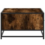 vidaXL Măsuță de cafea stejar fumuriu 90x57x35cm lemn prelucrat/metal vidaXL Măsuță de cafea stejar fumuriu 90x57x35cm lemn prelucrat/metal