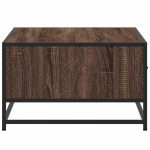 vidaXL Măsuță cafea, stejar maro, 90x57x35 cm, lemn prelucrat/metal vidaXL Măsuță cafea, stejar maro, 90x57x35 cm, lemn prelucrat/metal