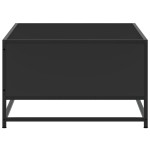 vidaXL Măsuță de cafea, negru, 100x57x35 cm, lemn prelucrat și metal