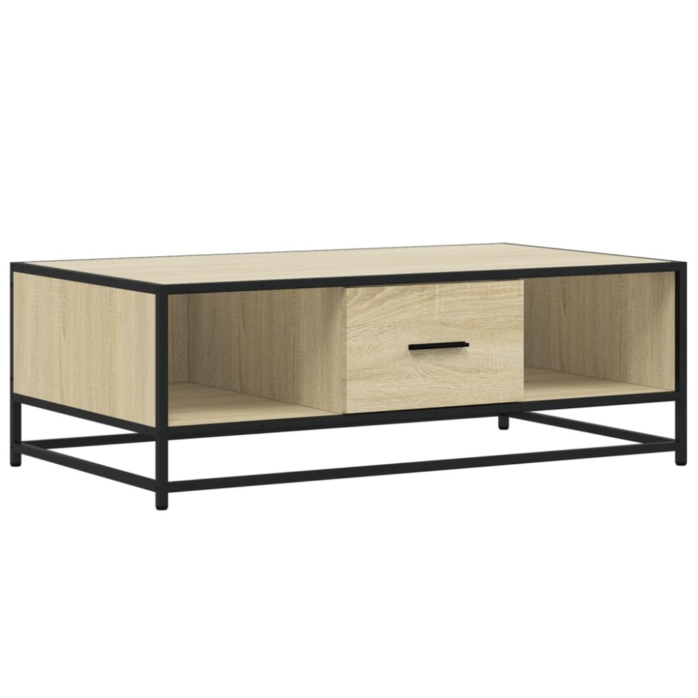 vidaXL Măsuță cafea stejar sonoma 100x57x35 cm lemn prelucrat și metal