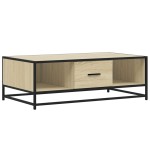 vidaXL Măsuță cafea stejar sonoma 100x57x35 cm lemn prelucrat și metal vidaXL Măsuță cafea stejar sonoma 100x57x35 cm lemn prelucrat și metal