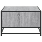 vidaXL Măsuță de cafea, gri sonoma, 100x57x35 cm, lemn prelucrat/metal