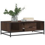vidaXL Măsuță cafea, stejar maro, 100x57x35 cm, lemn prelucrat/metal vidaXL Măsuță cafea, stejar maro, 100x57x35 cm, lemn prelucrat/metal