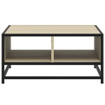 vidaXL Măsuță cafea stejar sonoma 60,5x60,5x30 cm lemn prelucrat/metal vidaXL Măsuță cafea stejar sonoma 60,5x60,5x30 cm lemn prelucrat/metal