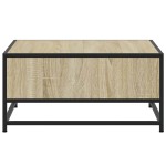vidaXL Măsuță cafea stejar sonoma 60,5x60,5x30 cm lemn prelucrat/metal vidaXL Măsuță cafea stejar sonoma 60,5x60,5x30 cm lemn prelucrat/metal