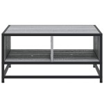 vidaXL Măsuță de cafea gri sonoma 60,5x60,5x30 cm lemn prelucrat/metal