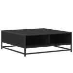 vidaXL Măsuță de cafea, negru, 80x80x30 cm, lemn prelucrat și metal vidaXL Măsuță de cafea, negru, 80x80x30 cm, lemn prelucrat și metal