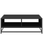 vidaXL Măsuță de cafea, negru, 80x80x30 cm, lemn prelucrat și metal vidaXL Măsuță de cafea, negru, 80x80x30 cm, lemn prelucrat și metal