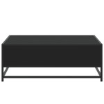 vidaXL Măsuță de cafea, negru, 80x80x30 cm, lemn prelucrat și metal vidaXL Măsuță de cafea, negru, 80x80x30 cm, lemn prelucrat și metal