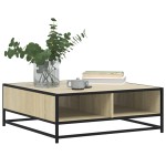 vidaXL Măsuță de cafea stejar sonoma 80x80x30 cm lemn prelucrat/metal vidaXL Măsuță de cafea stejar sonoma 80x80x30 cm lemn prelucrat/metal
