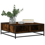 vidaXL Măsuță de cafea stejar fumuriu 80x80x30 cm lemn prelucrat/metal vidaXL Măsuță de cafea stejar fumuriu 80x80x30 cm lemn prelucrat/metal