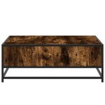 vidaXL Măsuță de cafea stejar fumuriu 80x80x30 cm lemn prelucrat/metal vidaXL Măsuță de cafea stejar fumuriu 80x80x30 cm lemn prelucrat/metal